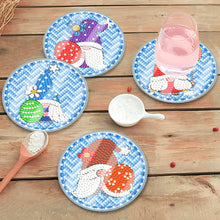 Load image into Gallery viewer, 6 Pcs Easter Washable Special Shape Diamond Painting Coaster with Holder (Gnome)
