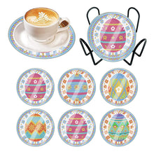 Load image into Gallery viewer, 6 Pcs Easter Washable Special Shape Diamond Painting Coaster with Holder (Egg)
