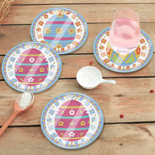 Load image into Gallery viewer, 6 Pcs Easter Washable Special Shape Diamond Painting Coaster with Holder (Egg)
