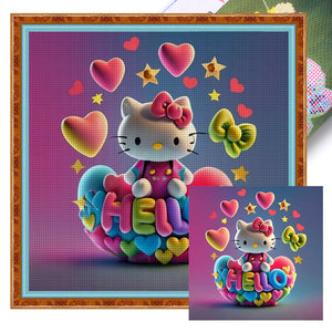 Kitty Cat - 40*40CM 11CT Stamped Cross Stitch