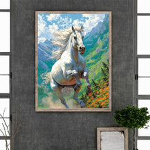 Load image into Gallery viewer, White Horse 30*40CM(Canvas) Full Round Drill Diamond Painting

