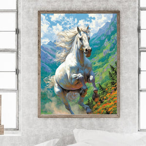White Horse 30*40CM(Canvas) Full Round Drill Diamond Painting