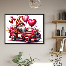 Load image into Gallery viewer, Valentine&#39;S Day Float Gnome 40*30CM(Canvas) Full Round Drill Diamond Painting
