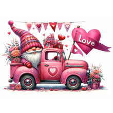 Load image into Gallery viewer, Valentine&#39;S Day Float Gnome 40*30CM(Canvas) Full Round Drill Diamond Painting
