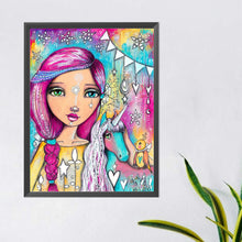 Load image into Gallery viewer, Purple-Red Haired Girl 40*50CM(Canvas) Full Round Drill Diamond Painting

