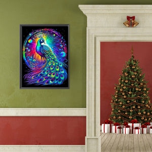 Colorful Peacock 40*50CM(Canvas) Full Round Drill Diamond Painting