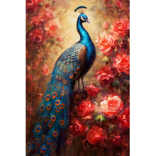 Load image into Gallery viewer, Peacock And Red Flower 40*60CM(Canvas) Full Round Drill Diamond Painting
