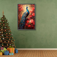 Load image into Gallery viewer, Peacock And Red Flower 40*60CM(Canvas) Full Round Drill Diamond Painting
