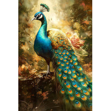 Load image into Gallery viewer, Peacock And Flowers 40*60CM(Canvas) Full Round Drill Diamond Painting
