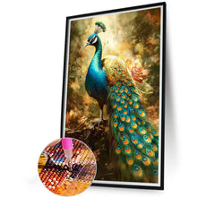 Load image into Gallery viewer, Peacock And Flowers 40*60CM(Canvas) Full Round Drill Diamond Painting
