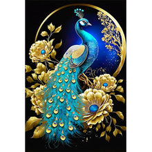 Load image into Gallery viewer, Peacock And Golden Flower 40*60CM(Canvas) Full Round Drill Diamond Painting
