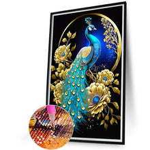 Load image into Gallery viewer, Peacock And Golden Flower 40*60CM(Canvas) Full Round Drill Diamond Painting
