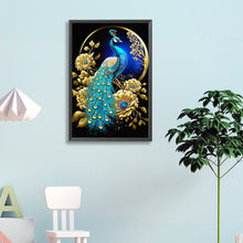 Load image into Gallery viewer, Peacock And Golden Flower 40*60CM(Canvas) Full Round Drill Diamond Painting
