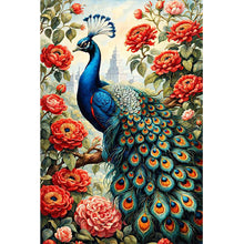 Load image into Gallery viewer, Peacock On Flower Tree 40*60CM(Canvas) Full Round Drill Diamond Painting
