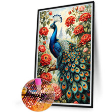 Load image into Gallery viewer, Peacock On Flower Tree 40*60CM(Canvas) Full Round Drill Diamond Painting
