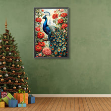 Load image into Gallery viewer, Peacock On Flower Tree 40*60CM(Canvas) Full Round Drill Diamond Painting
