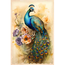 Load image into Gallery viewer, Peacock Standing On Flower 40*60CM(Canvas) Full Round Drill Diamond Painting
