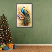 Load image into Gallery viewer, Peacock Standing On Flower 40*60CM(Canvas) Full Round Drill Diamond Painting
