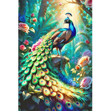 Load image into Gallery viewer, Peacock In The Forest 40*60CM(Canvas) Full Round Drill Diamond Painting
