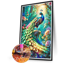 Load image into Gallery viewer, Peacock In The Forest 40*60CM(Canvas) Full Round Drill Diamond Painting
