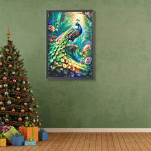 Load image into Gallery viewer, Peacock In The Forest 40*60CM(Canvas) Full Round Drill Diamond Painting
