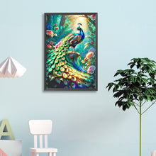 Load image into Gallery viewer, Peacock In The Forest 40*60CM(Canvas) Full Round Drill Diamond Painting
