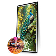 Load image into Gallery viewer, Peacock On The Tree 40*70CM(Canvas) Full Round Drill Diamond Painting
