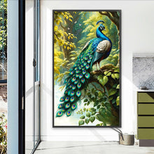 Load image into Gallery viewer, Peacock On The Tree 40*70CM(Canvas) Full Round Drill Diamond Painting
