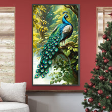 Load image into Gallery viewer, Peacock On The Tree 40*70CM(Canvas) Full Round Drill Diamond Painting
