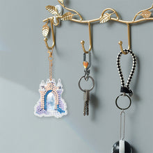 Load image into Gallery viewer, 6 Pcs Double Sided Diamond Painting Keychain for Beginners Adults (Winter Owl)
