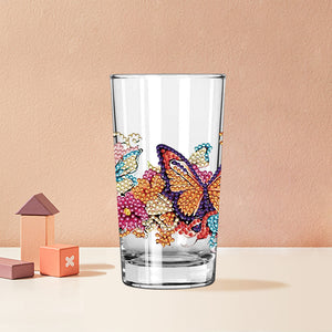 4Pcs Rhinestone Stickers Cartoon Diamond Painting Sticker for Cup(Bee Butterfly)
