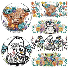 Load image into Gallery viewer, 4 Pcs Rhinestone Stickers Cartoon Diamond Painting Sticker for Cup (Animal)
