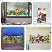 Load image into Gallery viewer, 4 Pcs Rhinestone Stickers Diamond Painting Sticker for Cup (Sunflower Gnome)
