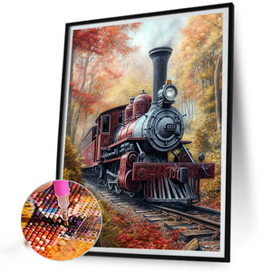 Train 40*50CM(Canvas) Full Round Drill Diamond Painting