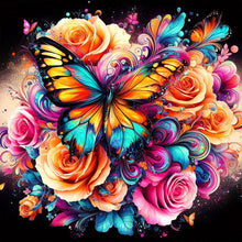 Load image into Gallery viewer, Flower Butterfly 30*30CM(Canvas) Full Round Drill Diamond Painting
