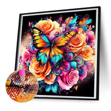 Load image into Gallery viewer, Flower Butterfly 30*30CM(Canvas) Full Round Drill Diamond Painting
