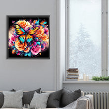 Load image into Gallery viewer, Flower Butterfly 30*30CM(Canvas) Full Round Drill Diamond Painting
