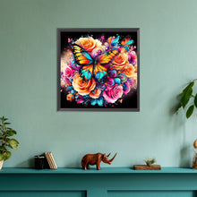 Load image into Gallery viewer, Flower Butterfly 30*30CM(Canvas) Full Round Drill Diamond Painting
