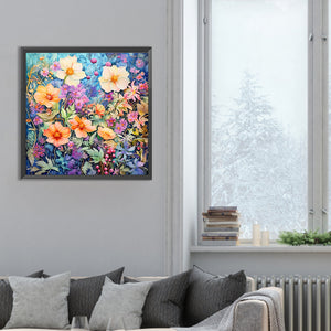 Flowers 30*30CM(Canvas) Full Round Drill Diamond Painting