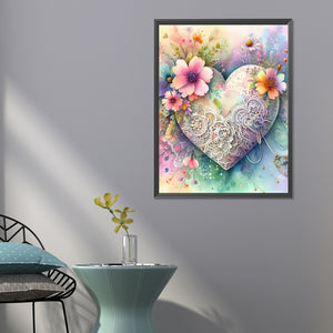 Love Flower 50*60CM(Canvas) Full Round Drill Diamond Painting