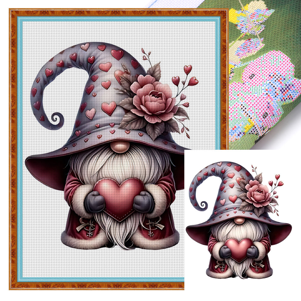 Valentine'S Day Goblin - 30*40CM 11CT Stamped Cross Stitch