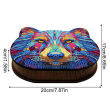 Load image into Gallery viewer, Wood Diamond Painting Jewelry Box Kit for Rings Necklace Organizer (Wolf Head)
