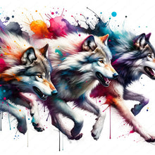 Load image into Gallery viewer, Wolf Pack 40*40CM(Canvas) Full Round Drill Diamond Painting
