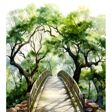 Load image into Gallery viewer, Oak Bridge Spring Forest 40*45CM(Canvas) Full Round Drill Diamond Painting
