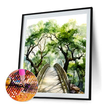 Load image into Gallery viewer, Oak Bridge Spring Forest 40*45CM(Canvas) Full Round Drill Diamond Painting
