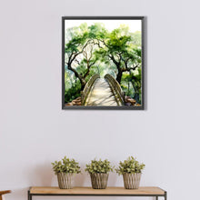 Load image into Gallery viewer, Oak Bridge Spring Forest 40*45CM(Canvas) Full Round Drill Diamond Painting
