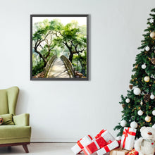 Load image into Gallery viewer, Oak Bridge Spring Forest 40*45CM(Canvas) Full Round Drill Diamond Painting
