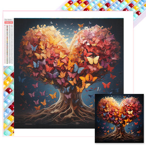 Butterfly Tree 40*40CM(Picture) Full Square Drill Diamond Painting