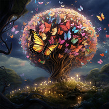 Load image into Gallery viewer, Butterfly Tree 40*40CM(Picture) Full Square Drill Diamond Painting
