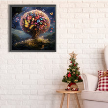 Load image into Gallery viewer, Butterfly Tree 40*40CM(Picture) Full Square Drill Diamond Painting
